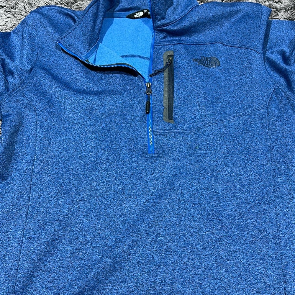 3/4 zip blue